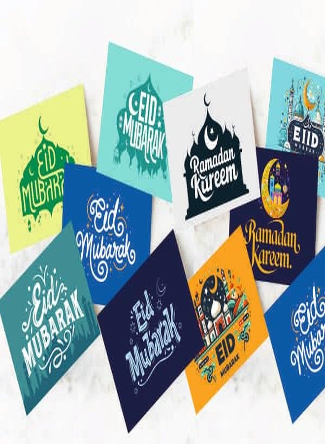 SVM CRAFT بطاقات عيد مبارك من SVM CRAFT®، 27 بطاقة رمضان مع أظرف، بطاقات تهنئة ملونة لعيد الفطر. - Image 1